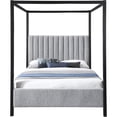 thumbnail image 3 of Meridian Furniture Kelly Grey Boucle Fabric Full Bed, 3 of 8