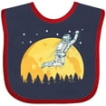thumbnail image 3 of Inktastic Space Outerspace Moon and Astronaut Boys or Girls Baby Bib, 3 of 4