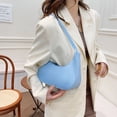 thumbnail image 3 of Btafrte Bolso Tote Nailon Color Liso para Mujer Bolso Con Asa Superior Y en Forma Media (azul), 3 of 9