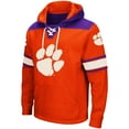thumbnail image 2 of Men's Colosseum Orange Clemson Tigers 2.0 Lace-Up Pullover Hoodie, 2 of 4