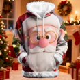 thumbnail image 6 of Men's Christmas Hoodie 3D Santa Claus Cartoon Graphic Sweatshirt Merry Christmas Pullover Xmas Holiday Party Tops, 6 of 6