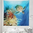 thumbnail image 1 of Underwater Tapestry, Colorful Underwater Animal Swimming Among the Coral Reef Scenic Exotic View, Fabric Wall Hanging Decor for Bedroom Living Room Dorm, 5 Sizes, Multicolor, by Ambesonne, 1 of 1