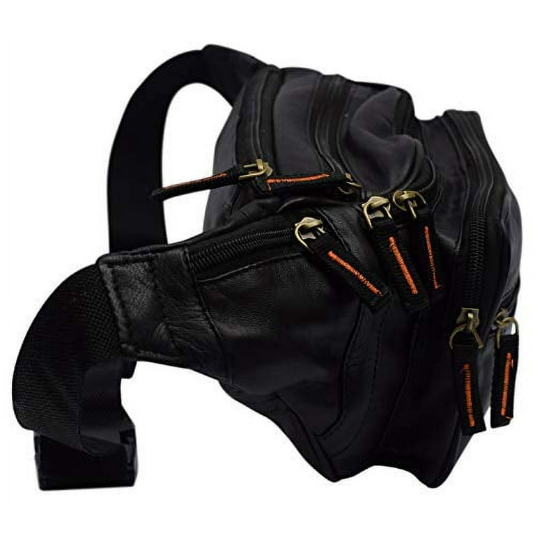 Marshal 7-Pocket Leather Fanny Pack for Outdoor Sports & Travel