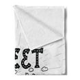 thumbnail image 2 of Saying Soft Flannel Fleece Throw Blanket, Retro Style Calligraphic Hand Drawn Lettering of Inspirational Phrase, Cozy Plush for Indoor and Outdoor Use, 70" x 90", Black and White, by Ambesonne, 2 of 5