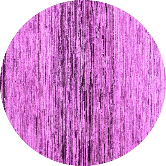 Ahgly Company Indoor Round Abstract Purple Contemporary Area Rugs, 6' Round