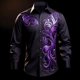 thumbnail image 1 of Camisa de hombre con solapa abotonada y patrón HD, material suave y cómodo, tops de calle para hombre para exteriores, talla grande, nuevo estilo 2024, 1 of 6