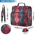 thumbnail image 2 of FORMRS Zipper Binder with Shoulder Strap 2-inch Ring 500 Sheet Capacity File Bag, Vibrant Green Tartan Pattern, 2 of 5