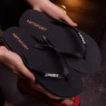 thumbnail image 5 of Mens Black Flip Flops Lightweight EVA Thong Sandals Non-Slip Beach Shoes Outdoor Summer Sandals for Men,Size 8, 5 of 7