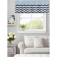 thumbnail image 3 of Curtain Valance for Windows,Abstract Navy Blue Wavy on Blue Kitchen Valances Rod Pocket Short Curtains,Watercolor Water Ripple Window Treatment Panel for Bedroom Bathroom 42x12in, 3 of 9