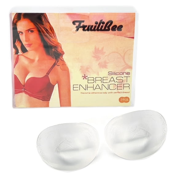 Fruilibee Women's Swimwear Oval Clear Invisible Silicone Gel Push up Womens Bra Insert
