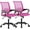 Pink, variant on CL.HPAHKL Mesh Office Chair with Wheels, Adjustable Ergonomic Computer Desk Chair with Lumbar Support & Armrest, Comfortable Swivel Rolling Chair for Home Office Work Study, 2 Pack, Orange