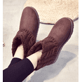 thumbnail image 2 of Women's Middle cylinder Boots - Buckle Casual Booties with Plush Lining, 2 of 10