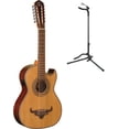 thumbnail image 1 of Oscar Schmidt Bajo Sexto A/E Guitar w/ Gig Bag & Stand, Solid Cedar Top, OH52SE-G640, 1 of 12