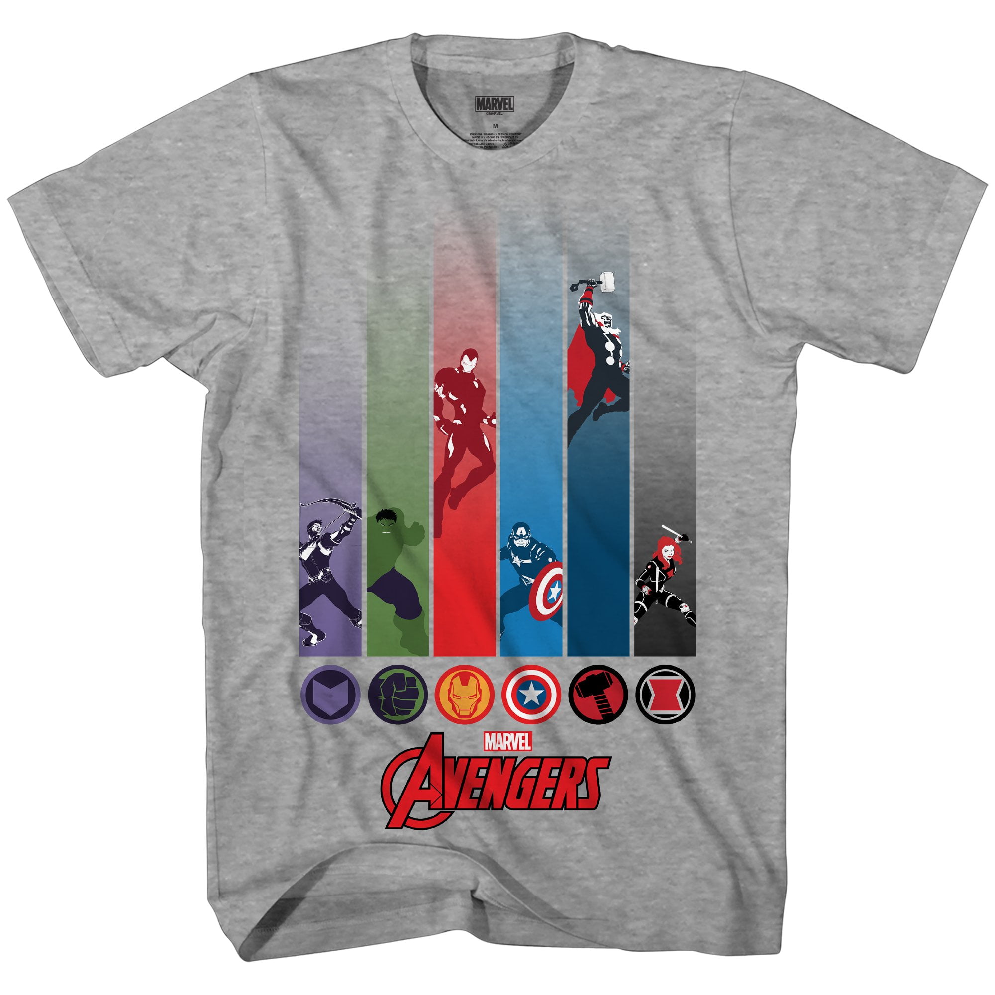 avengers avenge time hawkeye hulk iron man captain america thor black widow adult men s graphic t shirt apparel walmart com
