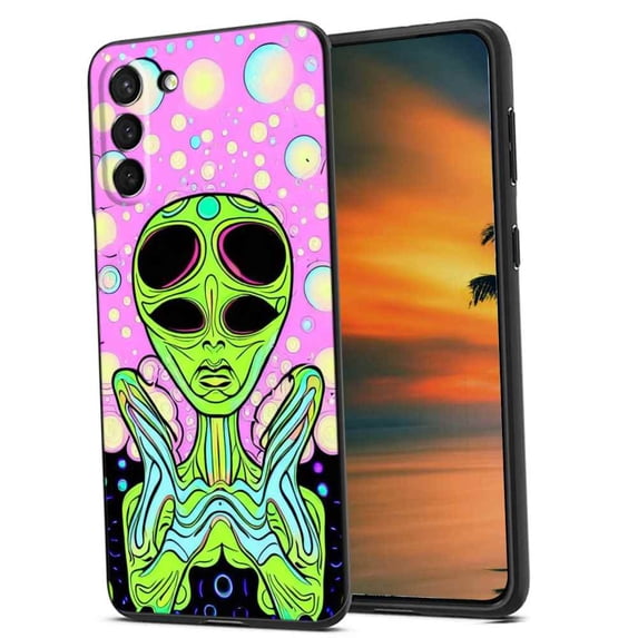 Compatible with Samsung Galaxy S22+ Plus Phone Case, Psychedelic-Trippy-Alien-Art-Visuals-Colours14 Case Men Women, Flexible Silicone Shockproof Case for Samsung Galaxy S22+ Plus