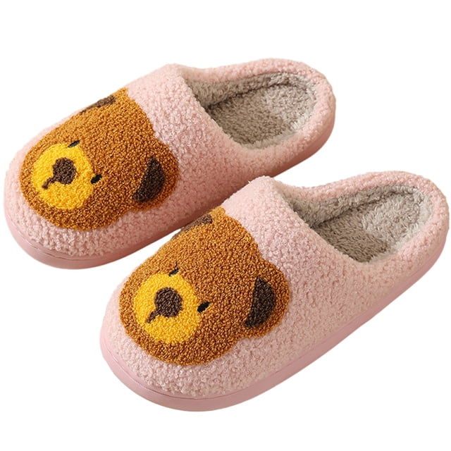 Pantuflas Cálidas Felpa Lindas Oso Invierno para Mujer Regalo Navidad