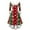 Deep Red, variant on Women's Christmas Print Furry Party Dress - V-neck Casual Slim Long Sleeve, Beige, L
