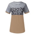 thumbnail image 4 of Pompotops Mode Femme Blouse à Col Rond Imprimé Manches Courtes T-Shirt Hauts d'Été, 4 of 5