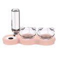 thumbnail image 4 of Pet Water And Food Bowl Set Double Pet Bowls Pet Bowl Plastic Cute Automatic Water Refill Cervical Spine Protection Pet Food Feeding Bowl For Dogs Cats Pink, 4 of 5