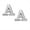 A, variant on Women's 925 Sterling Silver 6 mm Small Letter Initial Name Alphabet Stud Earrings