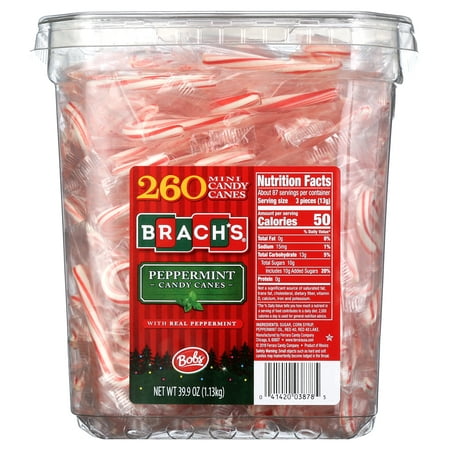Bobs Mini Peppermint Candy Canes 260 Count