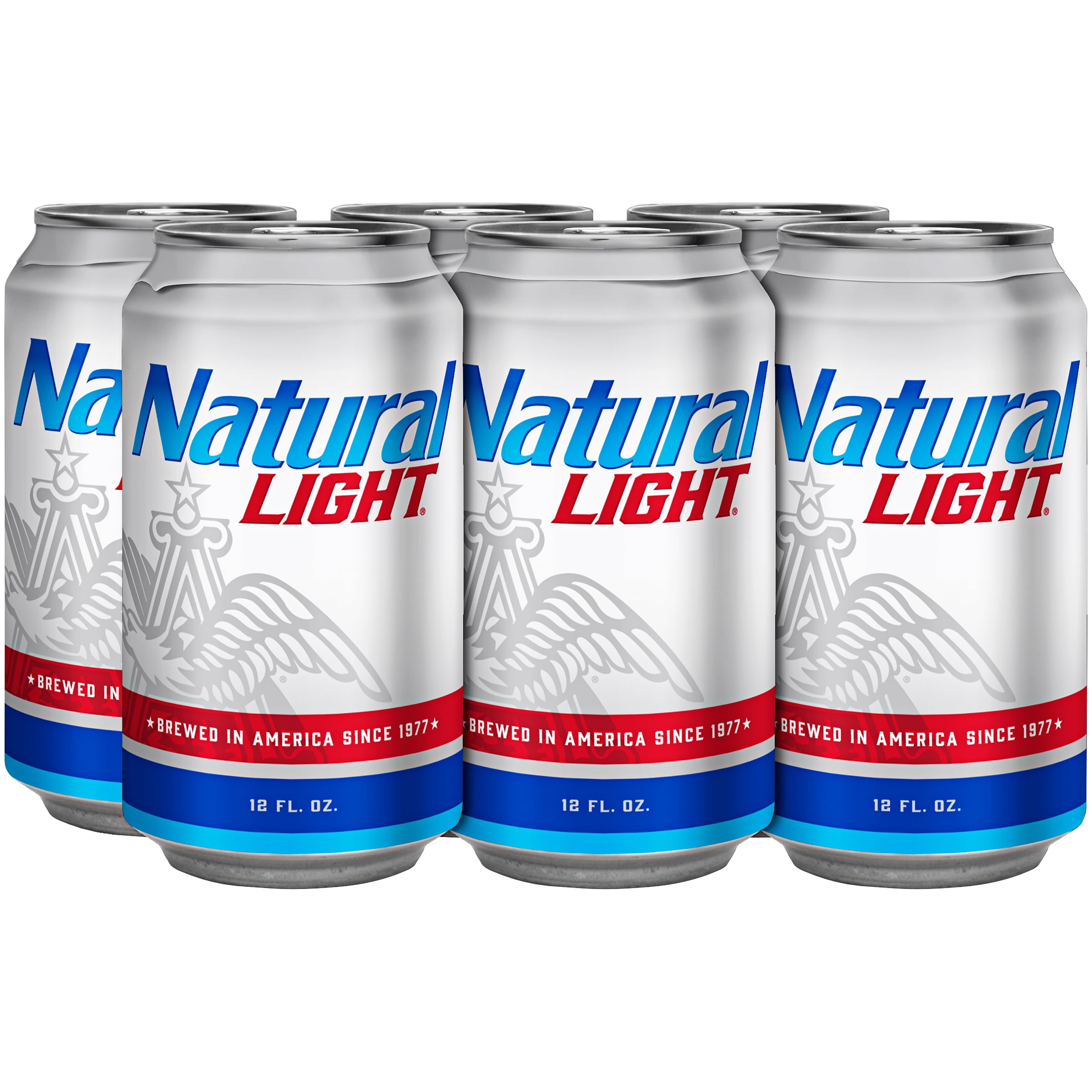 Natural Light Beer 6 Pack 12 Fl Oz Cans 4 2 Abv Walmart Com Walmart Com