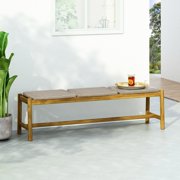 Christopher Knight Home Cambria Wicker Bench by Teak + Brown