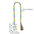thumbnail image 3 of Easter Wood Beads String Colorful 2mm Large Wood Beads Colorful Wood Beads Tassel Rope With Easter Wood Chips String Beads Glass Crystal Beads Chain Garland, 3 of 4