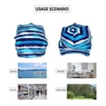 thumbnail image 7 of Gaeub Ice Blue Stripes Knit Cuffed Beanie Top Level Beanie Men Women Winter Knit Caps Soft Ski Hat, 7 of 7