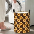 thumbnail image 5 of Fuzoiu Chocolate Plaid Sunflower A Print Circular Hamper,Laundry Basket with Handle,Collapsible Laundry,Dirty Clothes Storage Basket,for Bedroom Bathroom Dorm Living Room-Medium, 5 of 6