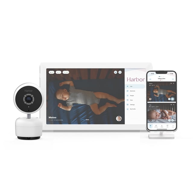 Monitor para bebés Harbor Smart con tableta de 10 pulgadas y acceso de por vida