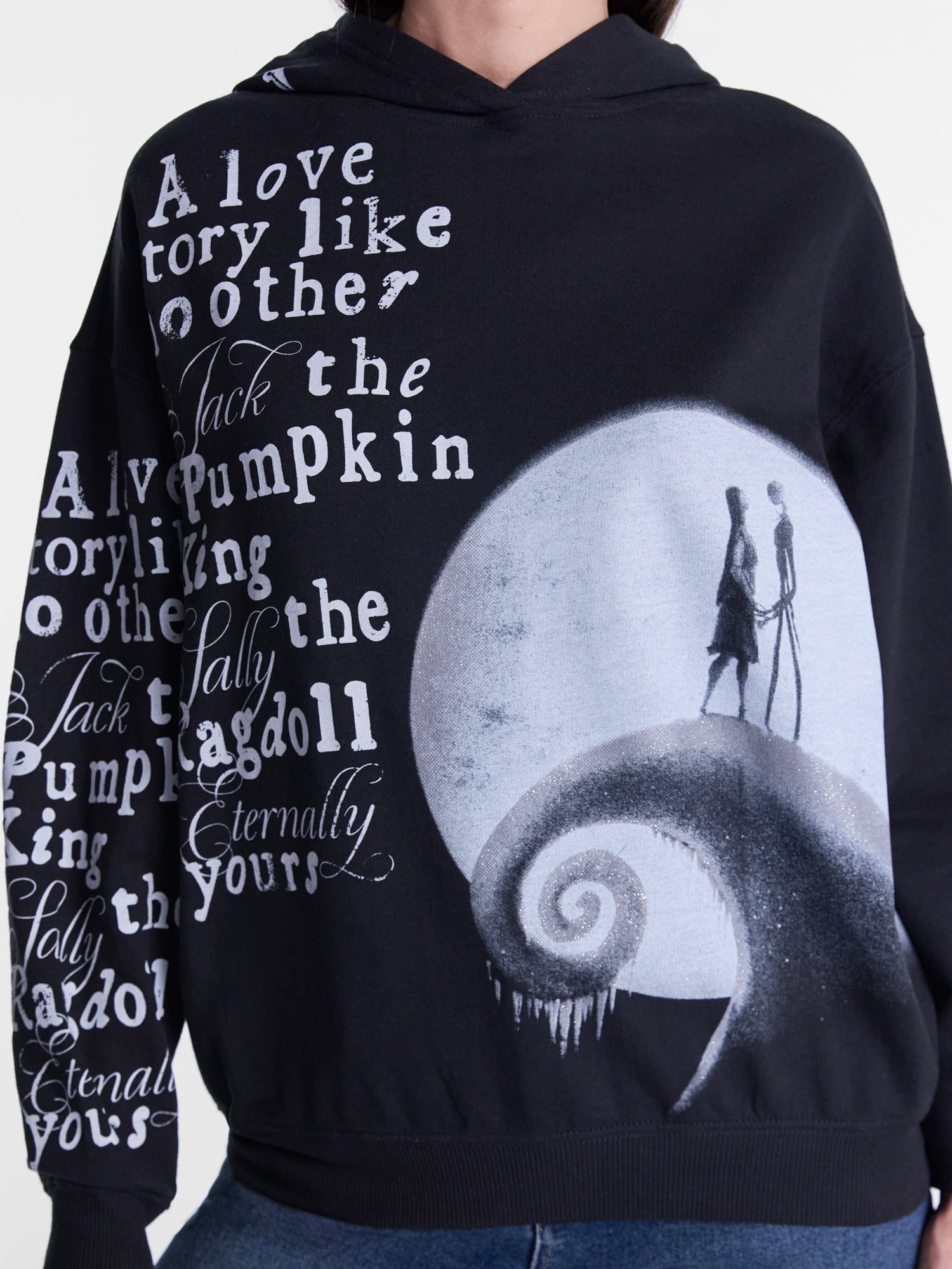 Disney Nightmare Before Christmas Women's Halloween Fleece Hoodie, Sizes XXS-XXL