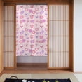 thumbnail image 1 of DouZhe Doorway Drape Split Curtains, Pink Candy Love Heart Room Divider Privacy Door Curtains, 34" x 56", 1 of 7