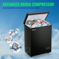 Most Energy Efficient Chest Freezer 2021 DEMULLER 3.5 Cu.ft Energy Efficient Chest Freezer, Electronic Panel