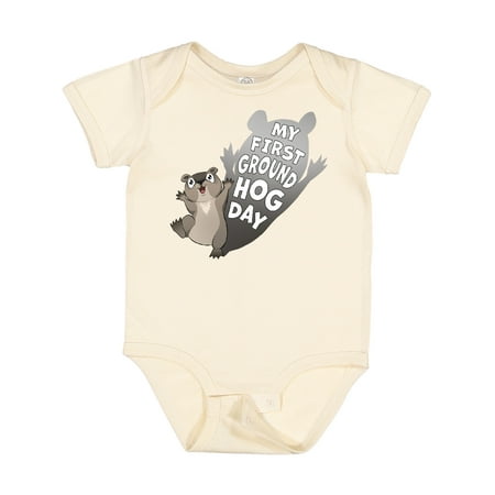 

Inktastic My First Groundhog Day- Cute Baby Boys or Girls Baby Bodysuit