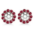 thumbnail image 2 of Round Ruby Earring Jackets for 6mm Studs 14K White Gold (1.20ct), 2 of 3