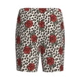 thumbnail image 2 of Lsque Leopard Print Rose Mens Sleep Pajama Shorts,Short Pajama Pants, Cotton Ultra-Soft Knit-XX-Large, 2 of 9