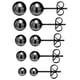 thumbnail image 1 of Laklulu Pendientes esféricos Pendientes de acero quirúrgico Juego de pendientes de cuentas redondas Tamaño: 3 mm, 4 mm, 5 mm, 6 mm, 7 mm, un total de 5 pares Adecuado para hombres y mujeres, 1 of 5