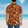 thumbnail image 4 of Pofeuu Almond Nuts Print Hawaiian Shirt for Men Sleeves Casual Button Down Summer Beach Dress Shirts T-Shirts,3X-Large, 4 of 7