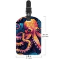 thumbnail image 6 of Square 2Pack PU Leather Octopus Cruise Luggage Tag with Privacy Cover and Name ID Tag for Travel Handbags Backpacks Luggage Tags, 6 of 6