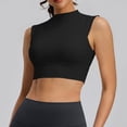 thumbnail image 6 of Vivianyn HD Women's Mock Neck Sleeveless Crop Top, Casual Fitted Base Layer,Black,Size S-XXL, 6 of 7
