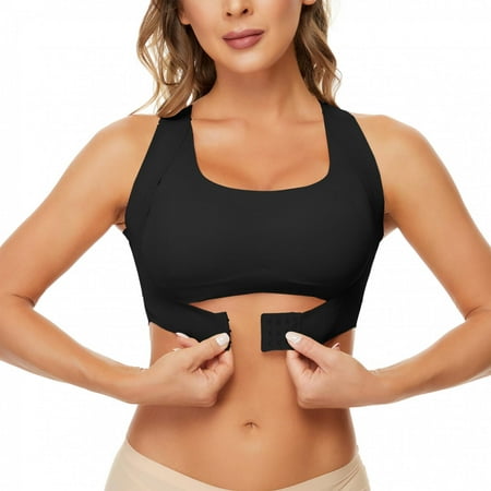 

Deals of the Day Bidobibo Women Front Closure Seamless Sports Bra No Underwire Lift Bra for Posture Correct X Strap Shaper Bra with Support