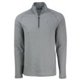 thumbnail image 2 of Men's Cutter & Buck Heather Gray Kansas City Royals Peshastin Eco Fleece Recycled Raglan Quarter-Zip Top, 2 of 3
