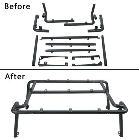 Kojem Roof Rack Kit with Cross Bar for 2007-2010 Jeep Wrangler JK 2-Door Hardtop