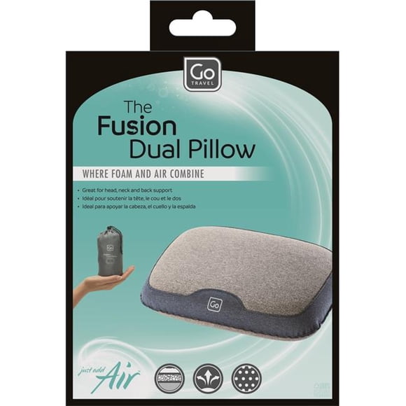 Go Travel 478.301 The Fusion Dual Pillow, Grey