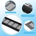 thumbnail image 4 of Uxcell 9"x2.4" Rectangle Air Vent Cover 2pcs Door Grille Ventilation Cover Louvered with Screws for Cabinet Black, 4 of 7