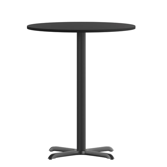 Bowery Hill 30" Round Restaurant Bar Table in Black
