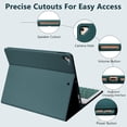 thumbnail image 5 of Detachable Wireless Keyboard Folio with Pencil Holder for 10.2" iPad 7th/8th/9th Gen, 10.5" iPad Air 3 / iPad Pro 10.5,Midnight Green, 5 of 6
