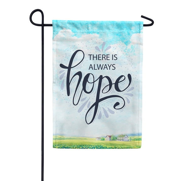 America Forever There is Always Hope Garden Flag 12.5 x 18 inch Inspirational Quote Religious Faith Double Sided Spiritual Hope Love Positive Yard Outdoor Decorative Motivational Garden Flag