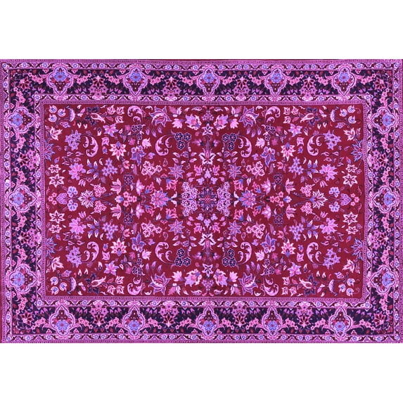 Ahgly Company Indoor Rectangle Persian Purple Traditional Area Rugs, 5' x 8'
